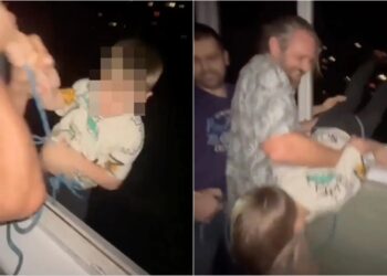 Video/ Pamje të tmerrshme, baba i dehur var djalin e tij nga kati i shtatë i pallatit për t’i bërë kaluar kohë miqve.