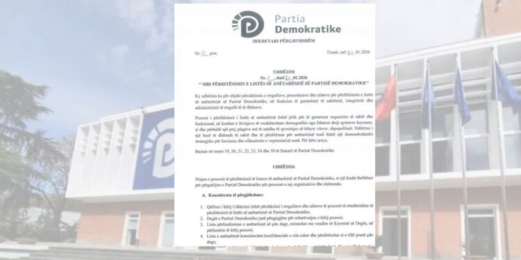 Zgjedhjet për udhëheqësin e partisë në prill, PD publikon udhëzimet për listën e anëtarëve, ja detyrat e drejtuesve politikë në qarqe.