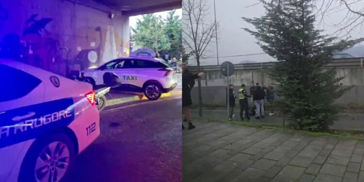 Aksident i rrezikshëm afër Kopshtit Zoologjik në Tiranë, taksia godet motorin, drejtuesi pëson lëndime.