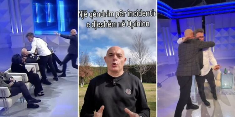 Blendi Fevziu shpjegon ngjarjen në “Opinion”: Nuk ka pasur asnjë kontakt fizik mes Berat Buzhalës dhe Albatros Rexhajt.