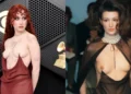 Chappell Roan tërheq vëmendjen në Grammy 2026 me fustanin ‘Nipple Ring’ të Mugler nga viti 1998.