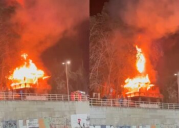 Flakët përfshijnë një lokal në Lungomare, ndërtesat përreth në rrezik.