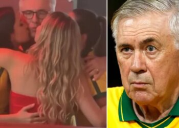 Foto që po bën xhiron e rrjetit: Ancelotti në Brazil, momenti intriguese teksa puth tre vajza në të njëjtën kohë