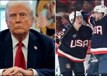 Lojërat Olimpike Dimërore: Donald Trump udhëton drejt Milanos për finalen e hokejit SHBA-Kanada, Air Force One në gatishmëri.