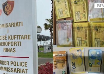 Më shumë se 26 mijë euro të sekuestruara në Rinas, dy individë nën hetim për mosdeklarimin e shumave të parave.