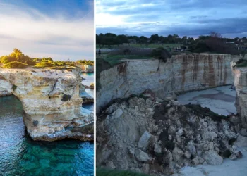 Shën Valentini në Itali: Stuhitë shkatërrojnë simbolin e Salentos 'Harku i të Dashuruarve'