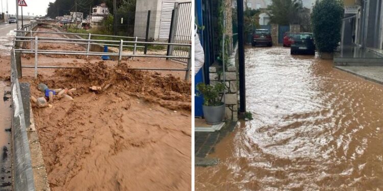 Shiu i fortë shpërthen Himarën, uji mbush katet e para të shtëpive dhe lokaleve, vështirësi edhe në Qeparo